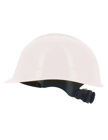 Casco Faru De Proteccion Polietileno Con Ruleta Y Atalaje 6 Puntos Ventilado Color Blanco