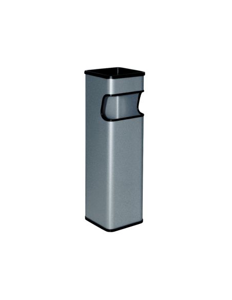 Cenicero Papelera Cuadrado 403 Gris Metalico 66X19X19 Cm