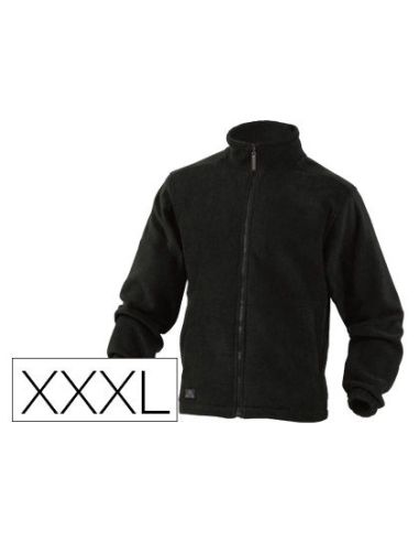 Chaqueta Deltaplus Polar Con Cremallera 2 Bolsillos Color Negro Talla 3Xl