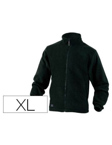 Chaqueta Deltaplus Polar Con Cremallera 2 Bolsillos Color Negro Talla Xl