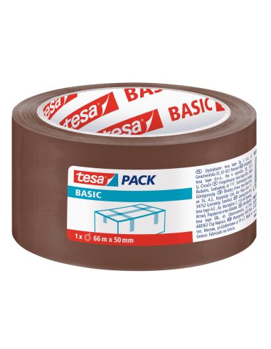 Cinta Adhesiva Tesa Marron Basic 66 Mt X 50 Mm Para Embalaje
