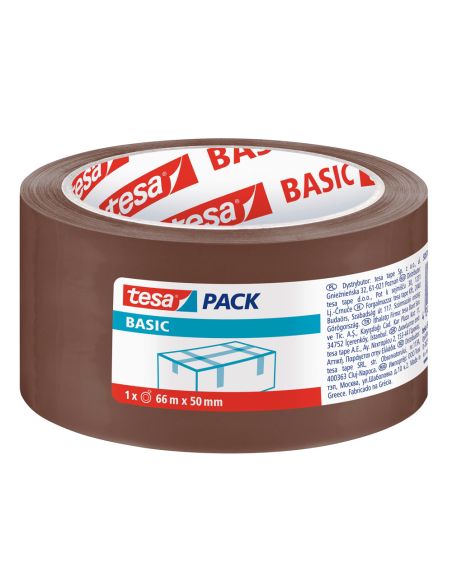 Cinta Adhesiva Tesa Marron Basic 66 Mt X 50 Mm Para Embalaje