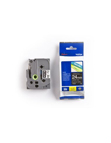 Cinta Brother Tze-355 Negro-Blanco 24Mm Longitud 8Mt