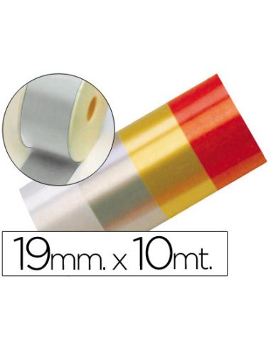 Cinta Fantasia 10 Mt X 19 Mm Plata