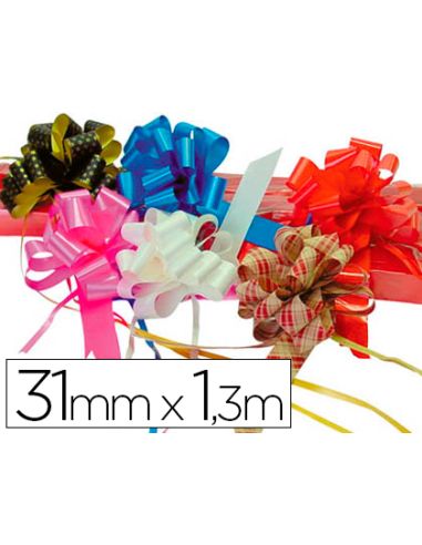 Cinta Para Hacer Lazos Blanco 130 Cm X 31 Mm Unidad