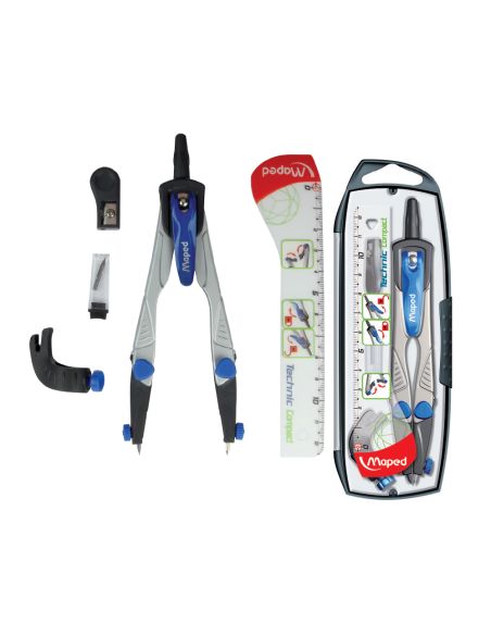 Compas Maped 538700 -Con Adaptador Universal Estuche De Minas Y Afilaminas