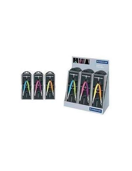 Compas Staedtler Micrometrico 556 Con Husillo Y Rueda Central Color Neon Expositor Sobremesa De 9 Unidades|Libreriasalesiana