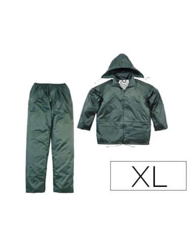 Conjunto De Lluvia Deltaplus 400 Poliester/Pvc Verde Talla Xl