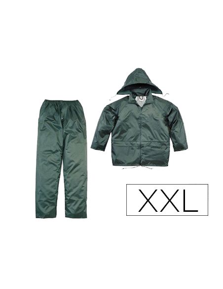 Conjunto De Lluvia Deltaplus 400 Poliester/Pvc Verde Talla Xxl