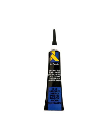 Contorno Relieve La Pajarita Negro R-3 Tubo 20 Ml