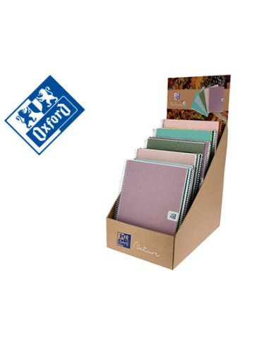 Cuaderno Espiral Oxford European Book Nature Din A4+ Expositor Sobremesa De 21 Unidades Surtidas