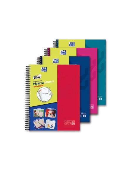 Cuaderno Espiral Oxford Europeanbook 5 Write&Erase School Classic Din A4+ 120 Hojas Cuadro 5 Mm Con Margen