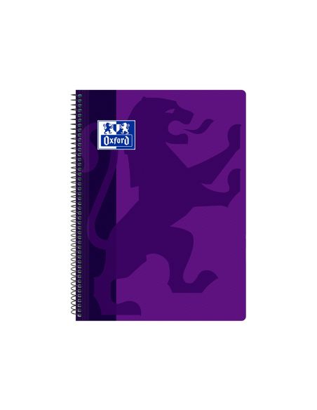 Cuaderno Espiral Oxford School Classic Tapa Polipropileno Folio 80 Hojas Cuadro 4 Mm Con Margen
