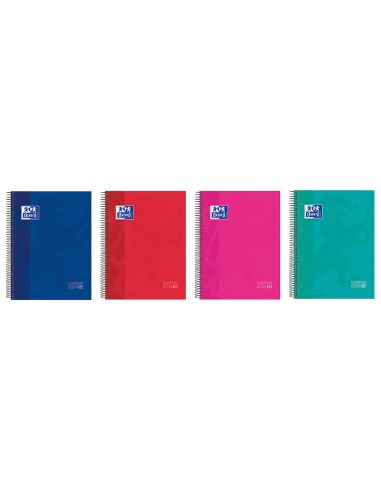 Cuaderno Espiral Oxford Surt Europeanbook 10 School Classic Tapa Extradura Din A4+ 150 Hojas Cuadro 5 Mm Con