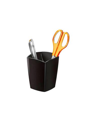 Cubilete Portalapices Cep Negro Opaco Plastico Magnetico 78X74X95 Mm