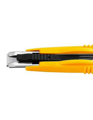 Cutter De Seguridad Cuchilla Ancha 18 Mm Cuerpo Acero Inoxidable Recubierto Resina Abs