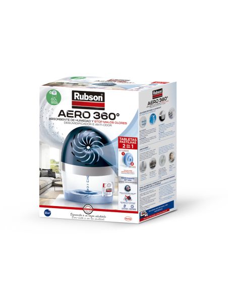 Deshumidificador Rubson Aero 360º + Pastilla Recambio Gratis 189X118X241 Mm