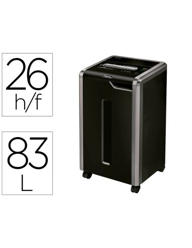 Destructora De Documentos Fellowes 325I Ciclo Trabajo Continuo Capacidad De Corte 26H Clips Tarjetas Cd 83L