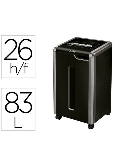 Destructora De Documentos Fellowes 325I Ciclo Trabajo Continuo Capacidad De Corte 26H Clips Tarjetas Cd 83L