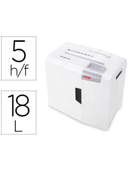 Destructora De Documentos Hsm Shredstar X5 Capacidad De Corte 5 H En Particulas Destruye Grapas Clips Cd Y Tarjetas
