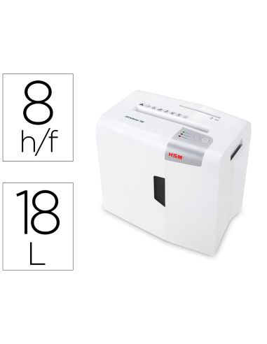 Destructora De Documentos Hsm Shredstar X8 Capacidad De Corte 8 H En Particulas Destruye Grapas Clips Cd Y Tarjetas
