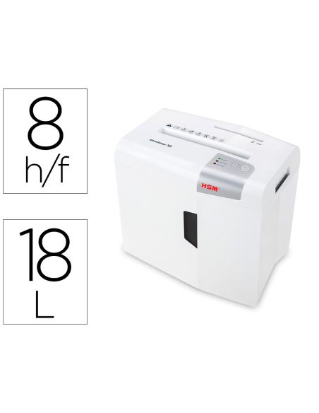 Destructora De Documentos Hsm Shredstar X8 Capacidad De Corte 8 H En Particulas Destruye Grapas Clips Cd Y Tarjetas
