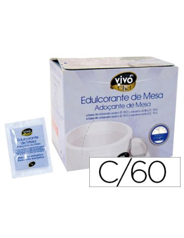 Edulcorante Vivochef De Facil Disolucion Caja De 60 Sobres