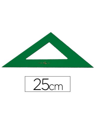 Escuadra Faber Castell 25 Cm Plastico Verde