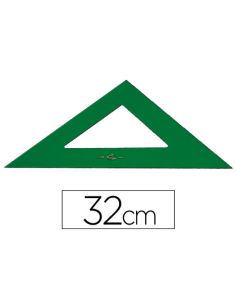 Escuadra Faber Castell 32 Cm Plastico Verde