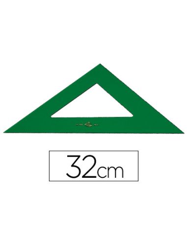 Escuadra Faber Castell 32 Cm Plastico Verde