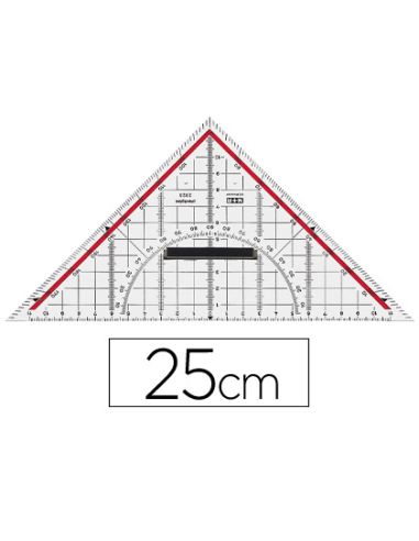 Escuadra M+R Geometria 25 Cm Plastico Cristal
