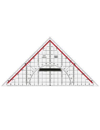 Escuadra M+R Geometria 25 Cm Plastico Cristal