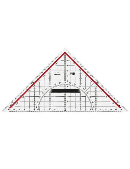 Escuadra M+R Geometria 25 Cm Plastico Cristal