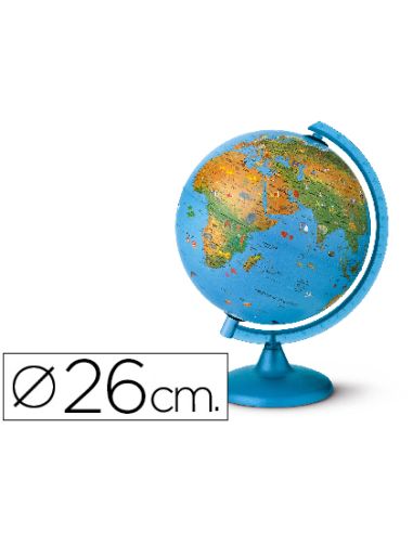 Globo Terraqueo Con Luz Modelo Arca Diametro 26 Cm