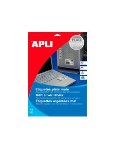 Etiqueta Adhesiva Apli 10071 Metalizada 210X297 Mm Para Fotocopiadora Laser Caja 20 Hojas 2