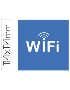 Etiqueta Adhesiva Apli De Señalizacion Simbolo Wifi 114X114 Mm