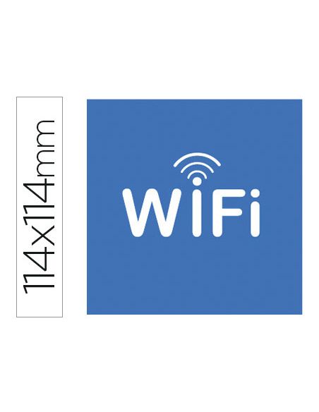 Etiqueta Adhesiva Apli De Señalizacion Simbolo Wifi 114X114 Mm