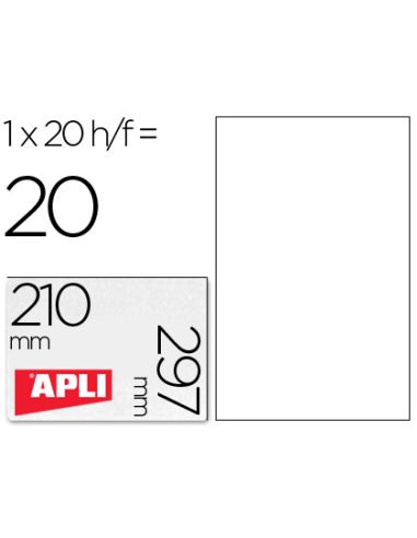 Etiqueta Adhesiva Apli Translucidas 1225 210X297 Mm Fotocopiadora Laser Caja Con 20 Etiquetas