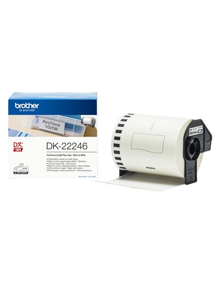 Etiqueta Adhesiva Brother Dk22246 Tamaño 103Mm X 30,48 M Para Impresoras Ql