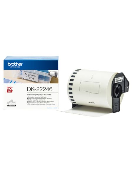 Etiqueta Adhesiva Brother Dk22246 Tamaño 103Mm X 30,48 M Para Impresoras Ql