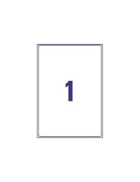Etiqueta Adhesivas Resistente Avery Transparente 210X297 Mm Caja De 25 Unidades