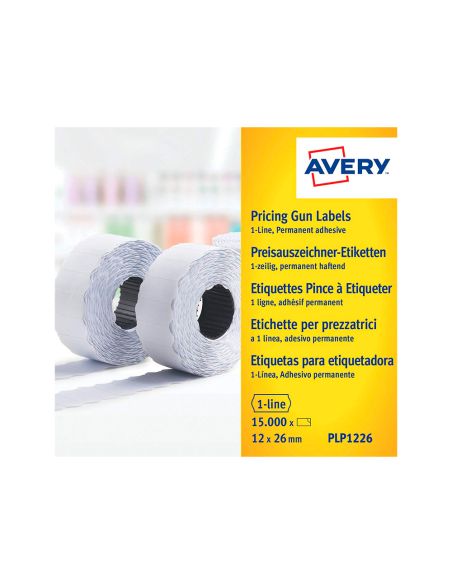 Etiqueta Avery 1 Linea Adhesivo Permanente 26X12 Mm Blanca Rollo 1500 Unidades Caja De 10 Unidades|Libreriasalesiana