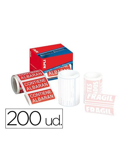 Etiquetas Apli Contiene Albaran 50X100 Mm Rollo Con 200 Unidades