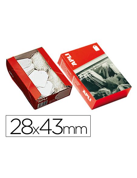 Etiquetas Colgantes Apli 391 28X43 Mm Caja De 500 Unidades