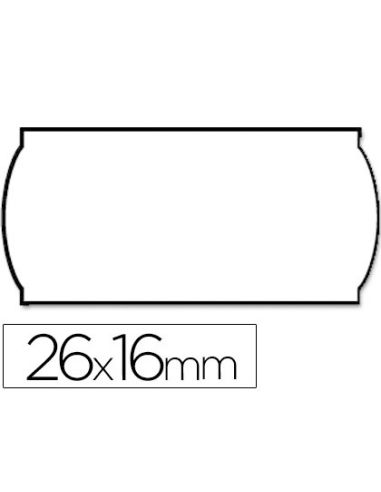 Etiquetas Meto Onduladas 26X16 Mm Blanca Adh.4 (Fuerte) Rollo De 1200 Etiquetas