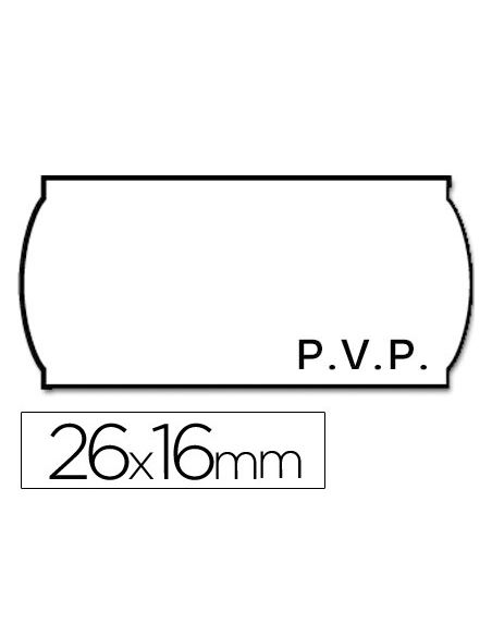 Etiquetas Meto Onduladas 26X16 Mm Pvp Blanca Adh 2 Rollo 1200 Etiquetas Troqueladas