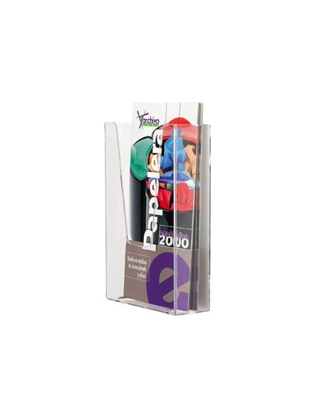Expositor Mural Archivo 2000 Metacrilato 1/3 Din A4 Transparente 110X45X180 Mm Un Compartimiento