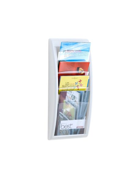 Expositor Mural Paperflow Din A4 Blanco 4 Casillas 650X290X95 Mm