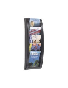 Expositor Mural Paperflow Din A5 Negro 5 Casillas 650X228X95 Mm 2