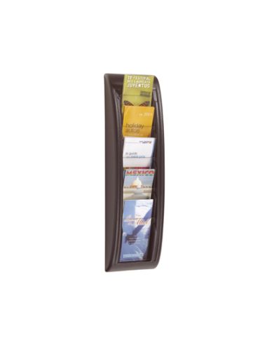 Expositor Mural Paperflow Postales A6 Negro 5 Casillas 650X181X95 Mm